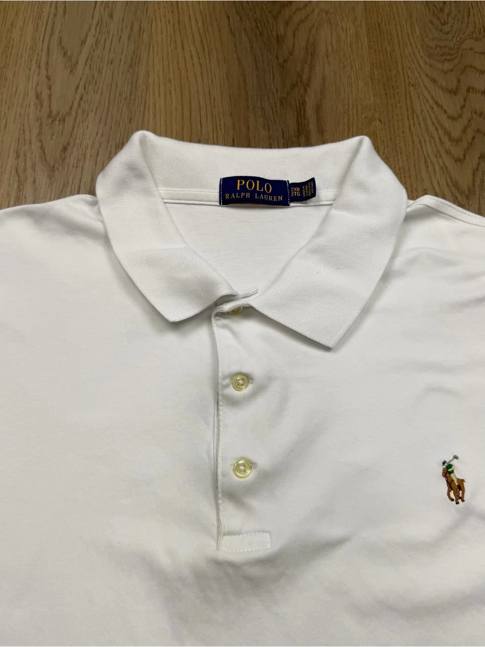 Ralph Lauren Shirt Men's Size 2XB White Short-Sleeve Polo Golf